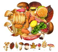 Gersoniel 180 Pcs Autumn Parchment Paper Leaves 8.7 x 4.3 in Thanksgiving Fall Maple Leaf Cheese Board Mushroom Charcuterie Board Cheese Leaves for Festival Party Table Decorative Serving(Autumn)