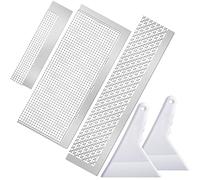 Gersoniel 3 Pcs Diamond Painting Ruler Set - Stainless Steel & Plastic - 216, 699, 1020 Blank Grids - DIY Drawing Ruler & Fix Tool for 5D Diamond Painting