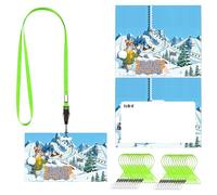 Gersoniel 50 Sets Vbs Snowball Mountain Challenge 2026 Name Tags with Activity Rope 2 x 3 Inches Name Tags Craft Kit for Crafts to Write for Vacation Bible School Party