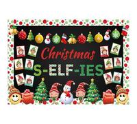 Gersoniel 81 Pcs Christmas Bulletin Board Decoration Set for Classroom, Xmas Elf Cutouts DIY Photo Crafts Christmas Ball Bulletin Board for Holiday Winter Chalkboard Wall Decor School Supplies