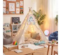 Gersoniel Calm Down Corner Tent with Rainbow Stand, 63 Inch Emotional Regulation Soft Tent with 15.7 Inch Rainbow Stand for Sensory, Therapy Calming Space