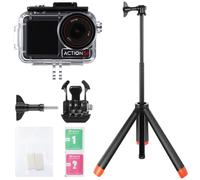 Gersoniel Extendable Waterproof Floating Selfie Stick and Waterproof Case Diving Accessory Kit Compatible with Action 5 Pro/Action 4/Action 3, 196ft/60m Underwater Protective Housing Dive Kit