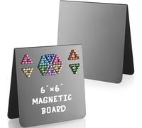 Gersoniel Magnet Display Stand Balls Magnetic Display Board Black Metal Magnet Board Stand Desk Easel Board for Bulletin Table Top Beads Balls for Showing Off (Magnetic Beads Not Included) (2 Pack)