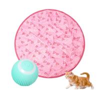 Gertar Cat Toy, Upgrade 2 in 1 Guitar Cat Tunnel Toy with Rolling Smart Ball, Interactive Hunting Toy for Indoor Cats (B)