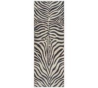 Gertmenian Indoor Boho Rug - 2x6 Runner, Non Slip, Super Strong, Ideal for High Traffic Areas in Entryway, Bedroom, Kitchen - Zebra, Black, White, 28533