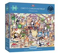 Gerty’s Garden Retreat | 1000 Piece Jigsaw Puzzle | Cat & Pets Puzzle | Sustainable Jigsaw Puzzle for Adults | Premium 100% Recycled Board | Great Gift for Adults | Gibsons Games