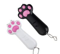 GERUI 2 Pieces Nteractive Cat Toy, 5 Patterns, Cat Claw Shaped Lighting Toy, Interactive Toy Key Ring, Pet Training Device (2-Piece Set)