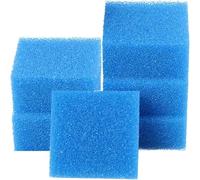 GERUI Aquarium Activated Carbon Sponge, Aquarium Filter Sponge, Bioflow Super, for Juwel Compact/H/Bioflow 3.0 and for Juwel Bioflow 6.0 (Blue) (M-coarse-6pcs)