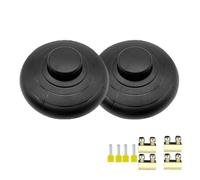 GERUI Foot Switch Lamp Cord Switch with Push Button Self-Locking for 2 or 3 Core Cable Floor Lights and Small Appliances or Lamps Light Switch Black Pack of 2