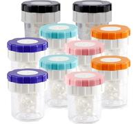 GERUI Pack of 10 Contact Lens Containers, High-Quality Contact Lens Cases, Contact Lens Cases with Cups, Contact Lens Colour, Contact Lens Case, Contact Lenses, Soaking Case