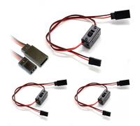 GERUI Pack of 3 Switch Cable Power Switch 15 cm Cable JR BEC Male to Female RX On/Off On/Off RC Power Switch for Servo Receiver Lipo Battery RC10 Model Vehicle and Ship Switch Suitable for Dopp