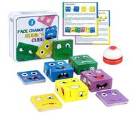 GERUI Wooden Cube Puzzle,Sensory Toys,Colorful Magic Cube Building Block Toy Educational for Children From 3 Years,Interaction Toy Wood Matching Game for Kids Thinking(Snap Bell)