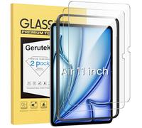 Gerutek 2-Pack Screen Protector for iPad Air 11 Inch M4/M3/M2 (2026/2025/2024), [Easy Installation Frame] Tempered Glass, [9H Hardness] HD Clear Film, Anti-Scratch, Apple Pencil Compatible