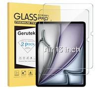 Gerutek 2-Pack Screen Protector for iPad Air 13-inch (M4/M3M2)/iPad Pro 13-inch (M4) 2024 [Tempered Glass] [Ultra Clear] [Anti Scratch] [Bubble-Free] [[9H] for iPad Air 13/Pro 13 Screen Protector Film