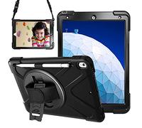 Gerutek iPad AIR 3rd Case 2019, iPad Pro 10.5 Case 2017, Heavy Duty Shockproof Rugged Case with Pencil Holder, Rotating Stand and Hand/Shoulder Strap, Tough Protective Case for iPad AIR 3 /Pro 10.5