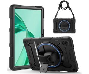 Gerutek Shockproof Rugged Case for Honor Pad X8a/X8b 11 Inch 2024/2026 | Heavy Duty Tough Case, with 360° Rotating Stand/Hand Strap, Shoulder Strap Armoured Protective Cover