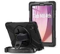 Gerutek Shockproof Rugged Case for Lenovo Tab M8 4th Gen with 360° Stand | TB-300FU/TB-301XU Case kids, Heavy Duty tough Cover, with 360° hand strap,carry Strap,Durable Protective Shell
