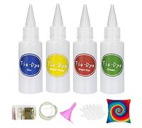 Geruwam Tie Dye Kit for Children - Fabric Dye for DIY Shirts for Adults Children, Tye Dye Set Supplies for Parties or Groups of Children, Tie-Dye in 4 Popular Colours