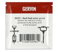 Gervin GV11 Wine Yeast 5g Red Fruit Wines Reduces Malic Acid 5-23L