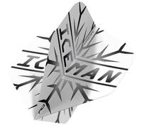 RED DRAGON Gerwyn Price Hardcore Iceman Black Extra Thick Dart Flights - 3 sets per pack (9 dart flights in total)