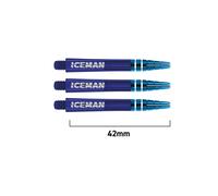 RED DRAGON Gerwyn Price Nitrotech Blue with a Blue Top Medium Dart Shafts - 2 sets per pack (6 shafts in total)