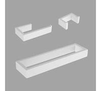 GERZWY 3-Piece Bathroom Accessory Set Stainless Steel Toilet Paper Holder Towel Ring Towel Hooks Wall Mount, White