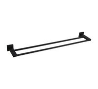 GERZWY 30-Inch Double Bathroom Towel Storage Bar Stainless Steel Bath Towel Rack Contemporary Style Wall Mount Matte Black