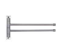 GERZWY Bathroom Swing Arm Towel Bars 2-Arm Wall Mount Stainless Steel Bath Towel Rack Hanger Towel Holder Organizer Brushed Finish