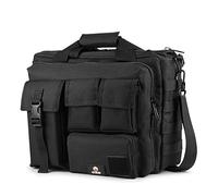 GES 15.6 inch Laptop Bag, Multi-funtion Men's Outdoor Tactical Nylon Shoulder Laptop Messenger Bag,Briefcase Handbags for Camera/Tablet/Notebook (Black)