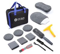 GES Car Wash Cleaning Tools Kit,12-Piece Premium Car Cleaning Kit with Microfiber Mitt, Towel, and Brushes - Complete Auto Care Kit for Wheels, Interior, Leather, and Exterior Cleaning (Grey)