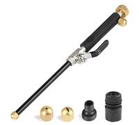 GES Jet High Pressure Power Washer, High Pressure Hose Nozzle Pressure Washer Wand Extendable Garden Hose End, Glass Window Cleaning Sprayer Home Garden Car Water Washing (Jet Type + Fan Type+Black)