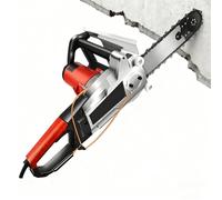 GESAIDES Electric Concrete Chain Saw, Wet Water Supply Dust Removal Handheld Concrete Saw with Water Pump, 2 Chains/2 Guide Bar, for Cutting Concrete, Steel Bars, Marble 350mm