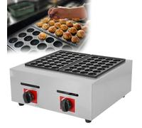 GESAIDES Mini Dutch Pancakes Maker, Gas Nonstick Takoyaki Maker, Waffle Maker Machine for Home and Restaurants Cafes Bakery Shops,B