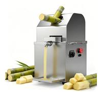 GESAIDES Sugar Cane Juicer Electric Sugarcane Press Vertical Sugar Cane Ginger Juicer 3 Stainless Steel Rollers Sugarcane Juice Press