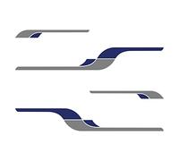 Gesar art in progress Gesar Motorhome Sticker - Decorative Stickers for Both Sides - Motorhome Accessories - Motorhome Stickers - Vinyl Campervan Decals - Caravan and Caravan Stickers (Grey-Blue)