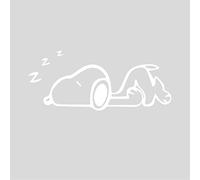 Gesar Light Switch Sticker - Snoopy - Funny Pattern - Car Motorcycle Sticker - Power Socket Vinyl Sticker Size 10x5cm (White)