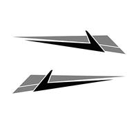 Gesar Motorhome Sticker - Adhesive Strips for Campers - Decorative Stickers for Both Sides - Accessories for Motorhome - Motorhome Stickers - Vinyl Camper Decals (Grey - Black)