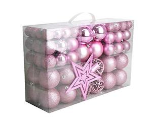 Geschenkestadl 100 Christmas Baubles And Star Tree Topper