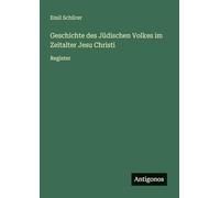 Geschichte des Jüdischen Volkes im Zeitalter Jesu Christi: Register