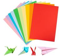GESDYO A4 Coloured Card Pack - Assorted Colours Coloured Art Paper 50 PCS Handmade Origami Colored Paper Cardstock Suitable for DIY Origami Arts and Crafts Colorful Projects (Ten Colors)