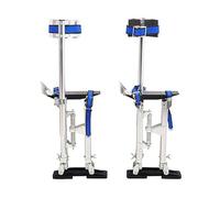GESEXI 15”-23” Adjustable Drywall Stilts Lightweight Aluminum Tool Stilt with Knee Pads Protection for Painting Painter Taping,Silver