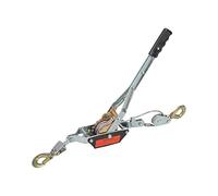 GESEXI 2 Ton Dual Gear Power Puller, 2 Hook Steel Cable Dual Gear Power Ratchet Come Along Puller Tool with Cable Automotive Hoist Hand Winch Cable Puller Stretcher Lift 4400 Lbs