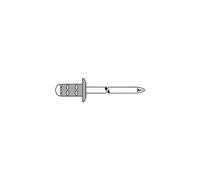 Gesipa 1464834 "PolyGrip" Aluminium/Stainless Steel Blind Rivets, Silver, 3.2 x 11 mm, Set of 100 Piece
