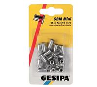 Gesipa 1464842 Blind Rivet Nuts "Polygrip" M6x9x18mm of Aluminium 25 Pieces, Silver