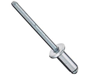 Gesipa Blind Rivets Mini Pack of 50 Aluminium/Steel 5 x 12, Rivet Shank Diameter 5 mm, Shear Force 2000 N, Tensile Force 2800 N, Flat Round Head) 1433538