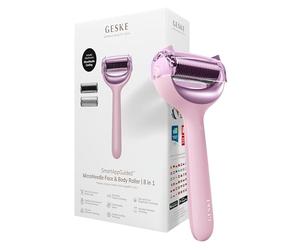 GESKE SmartAppGuided™ MicroNeedle Face & Body Roller | 8 in 1 | Derma Roller | Electric roller | Microneedling device | Needle roller | Beauty roller for face and body