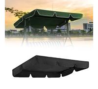 Gesmay Classic Black 3-Seater Garden Swing Canopy Replacement, Waterproof & UV Resistant, Sunshade & Rainproof, Removable & Washable, Outdoor Swing Canopy Cover (Black, 15x125x15 cm)