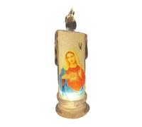 Gesmay LED Prayer Flameless Candles, Jesus Saints Night Light, Jesus Saints Religious Decoration, Christmas Easter Gift, LED Pillar Religious Candles, Christmas Holiday Decoration (B)