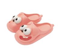 Gesmay Tongue Kiss Dog Slippers - 3D Big Eye Cartoon Head Tongue Slippers - Non-slip Cute Funny Soft House Sandals Slides (Pink, 38/39)