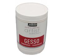 gesso primer acrylic transparent paint 1 litre clear canvas primer pebeo